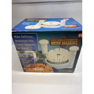 Great American Steakhouse Onion Machine TeleBrands Blooming Onion Slicer White